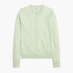 NWT J. Crew Classic Cardigan Mint Green sensor hole sew or cover w cherry patch